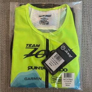 Zoot Neon Yellow Tri Cycling Jersey